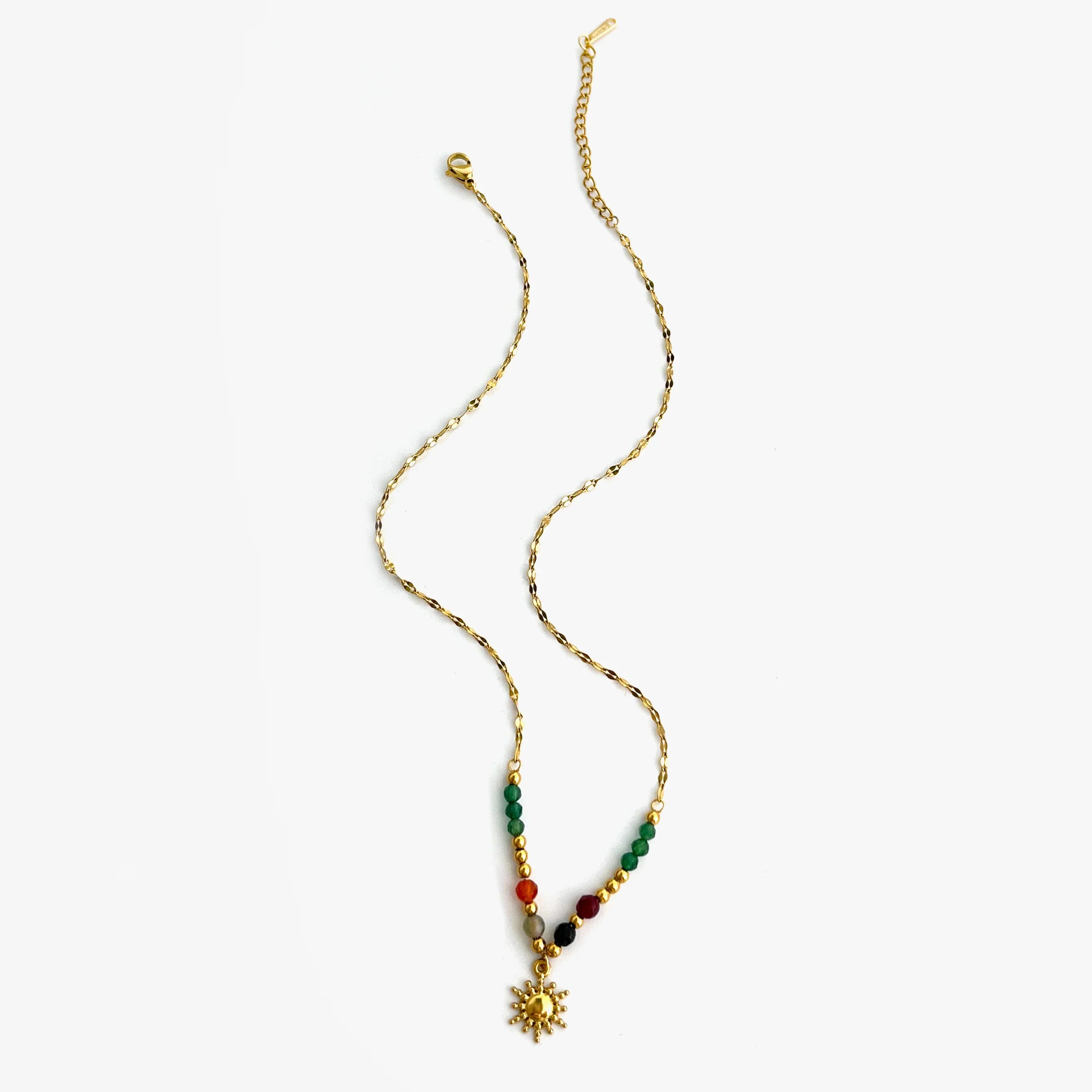 Sun Pendant Necklaces and Pearls a