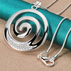 Silver Spiral Necklace & Pendant for Women