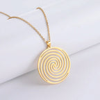 Geometric Spiral Necklace & Pendant gold