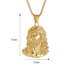 Jesus Christ Head Pendant Necklace 