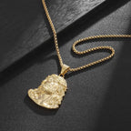 Jesus Christ Head Pendant Necklace 