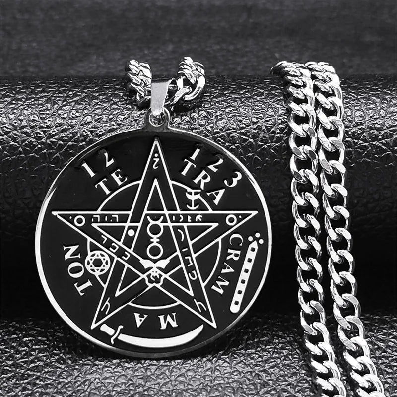 Pentagram Necklace Tetragram Solomon Pendant