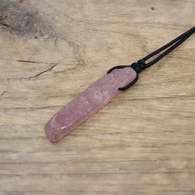 Natural Healing Stone Necklace Lithotherapy Rose Quartz