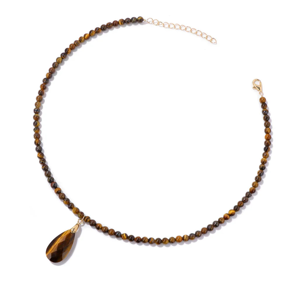 Tiger Eye Stone Necklace & Pendant