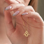 Collier femme avec pendentif ailes d'ange or