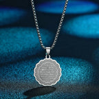 Collier pour femme avec pendentif Ayatul Kursi arabe argent
