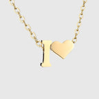 Collier pour femme avec pendentif coeur et initiale - lettre