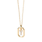 Collier femme avec pendentif hexagonale initiale y