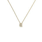 Collier ras de cou femme avec pendentif minimaliste initiale e