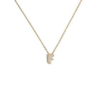 Collier ras de cou femme avec pendentif minimaliste initiale f