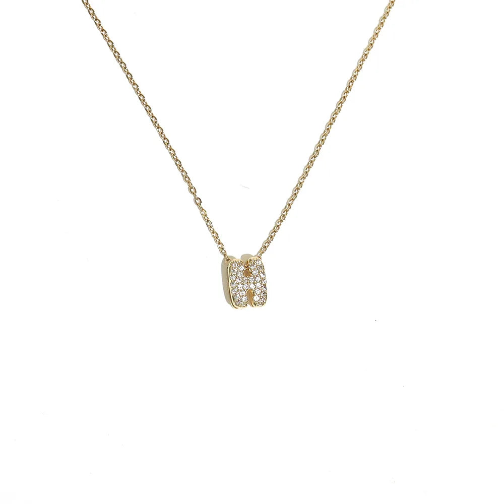 Collier ras de cou femme avec pendentif minimaliste initiale h
