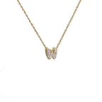 Collier ras de cou femme avec pendentif minimaliste initiale w