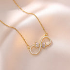 Infinity Pendant Necklace for Women in Zircon