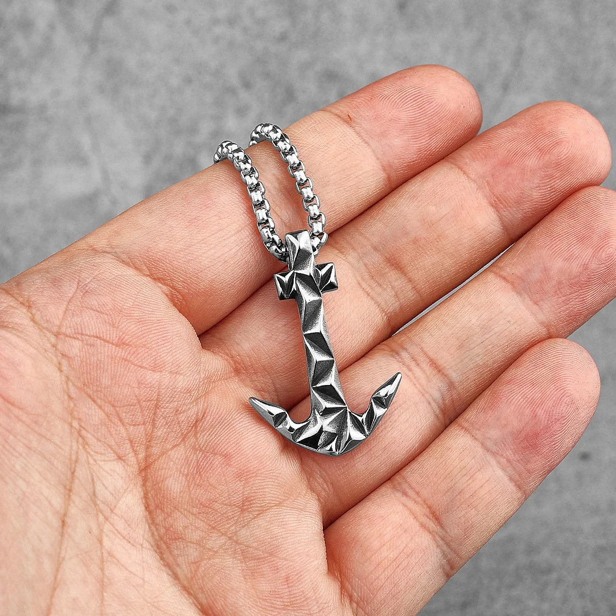 Collier homme ancre