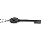 Collier homme avec pendentif clef noire