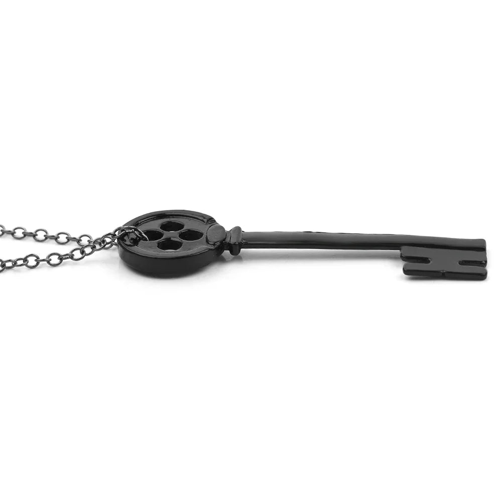 Collier homme avec pendentif clef noire