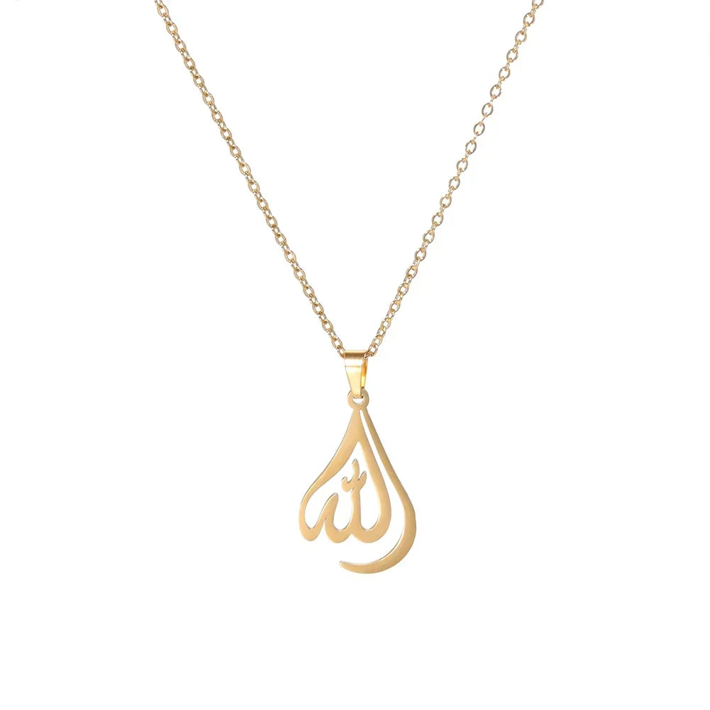 Necklace for men or women with an Allah pendant, a Muslim symbol 