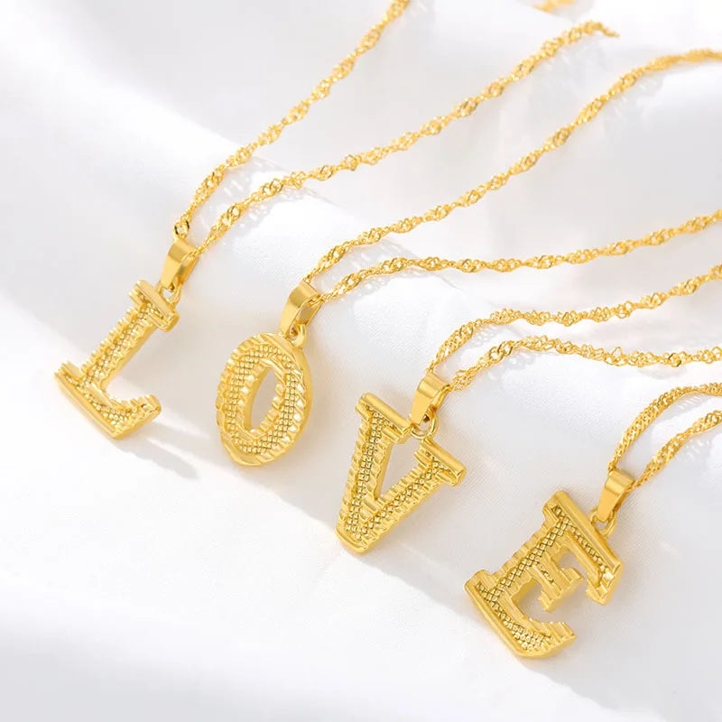 Collier homme ou femme avec pendentif personnalisé initiale
