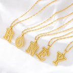 Collier homme ou femme avec pendentif personnalisé initiale
