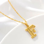 Collier homme ou femme avec pendentif personnalisé initiale f