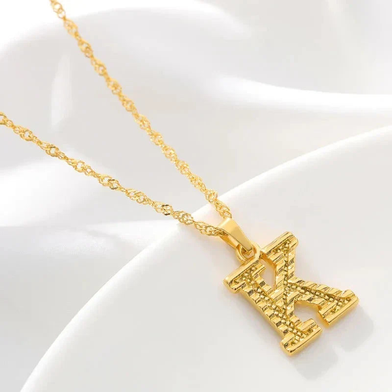 Collier homme ou femme avec pendentif personnalisé initiale k