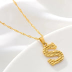 Collier homme ou femme avec pendentif personnalisé initiale s