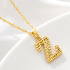 Collier homme ou femme avec pendentif personnalisé initiale z