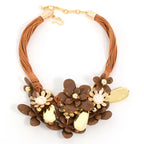 Choker Necklace with Elegant Flower Pendant