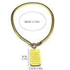 Collier ras de cou avec pendentif Ayatul Kursi arabe islam