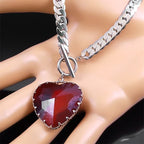 Choker Necklace with Heart Pendant 3