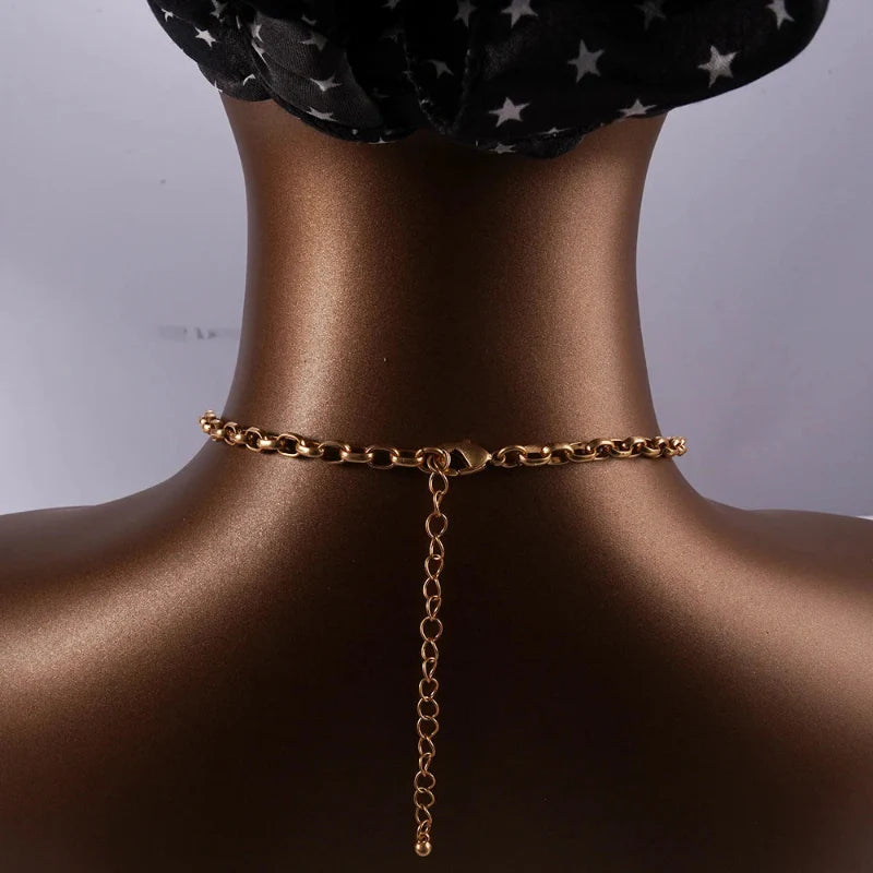 Choker Necklace with Coral and Shell Pendants