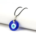 Choker Necklace With Blue Turkish Evil Eye Pendant