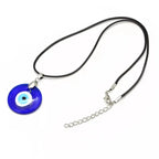 Choker Necklace With Blue Turkish Evil Eye Pendant