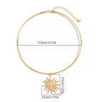 Choker Necklace with Sun Pendant