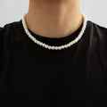 Men's Choker Necklace with Beads