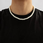 Men's Choker Necklace with Beads
