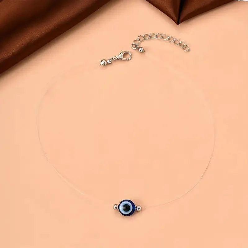 Choker Necklace with Pendant Against the Evil Eye