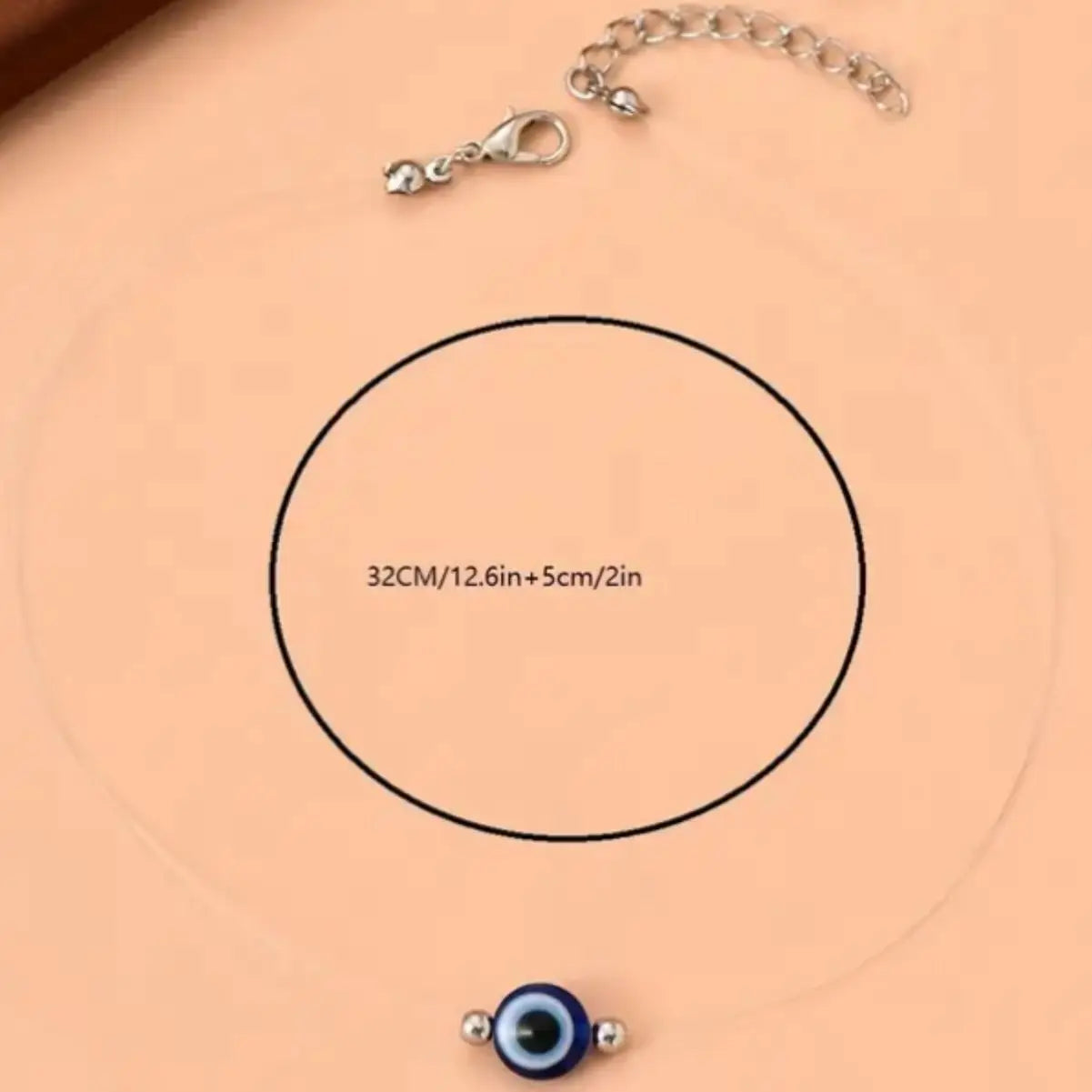 Choker Necklace with Pendant Against the Evil Eye