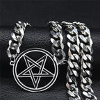 Pentacle Witchcraft Wiccan Pendant Choker Necklace