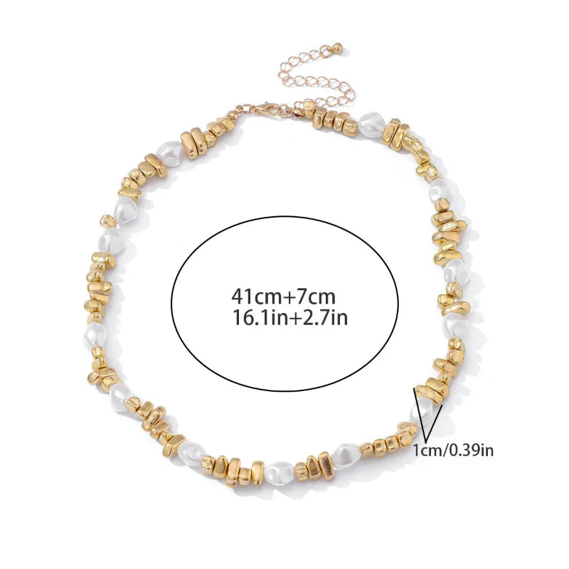 Choker Necklace with Pearl Pendants for Women