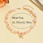 Collier ras du cou coquillage et étoile de mer