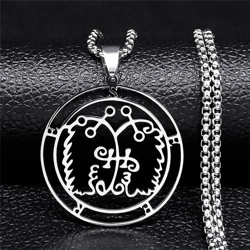 Satanic Necklace Demon Spirit Pendant seese