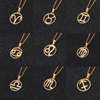 Zodiac Sign Necklace - Pendant 12 Astrology Constellations Medal Men Women