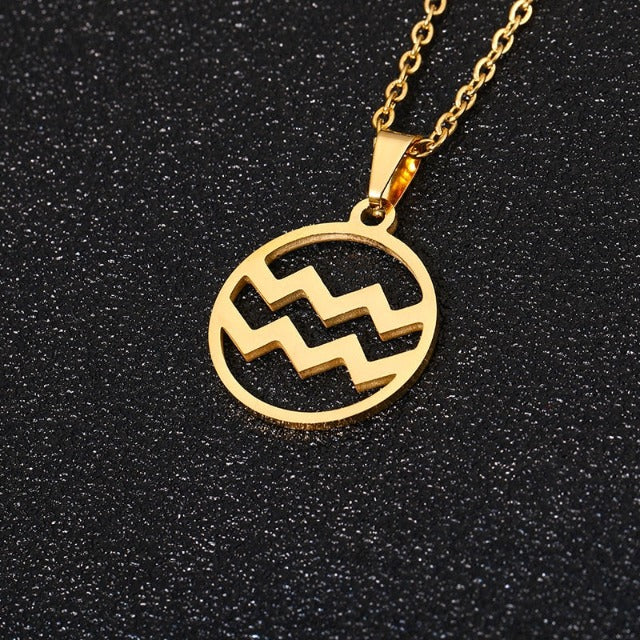 Zodiac Sign Necklace - Pendant 12 Constellations