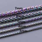 Collier Torsadé avec pendentif arc-en-ciel