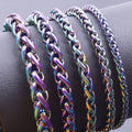 Collier Torsadé avec pendentif arc-en-ciel