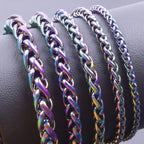 Collier Torsadé avec pendentif arc-en-ciel