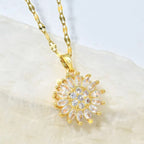 Rotating Sunflower Necklace