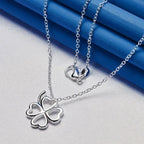 Four-Leaf Clover Pendant Necklace for Women Silver