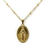 Virgin Mary gold necklace